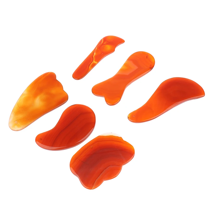 Red Onyx Scraper Guasha Jade Massager For Face Natural Gouache Stone Gua Sha Facial Massage Tool | Красота и здоровье