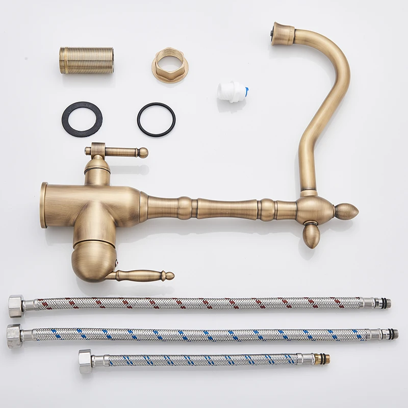 

Kitchen Water Filter Faucet Kitchen faucets Dual Spout Filter faucet Mixer 360 Degree Rotation Water Purification Feature Taps