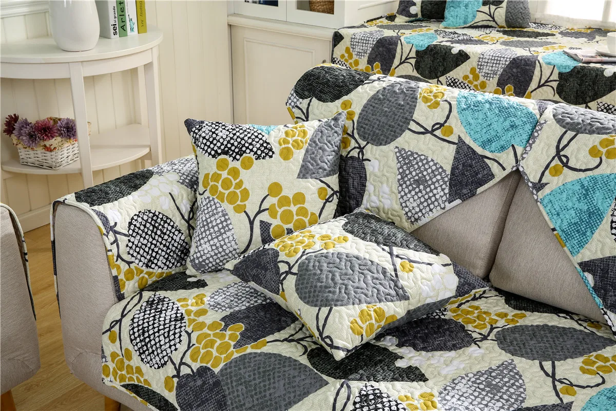 Двухсторонний чехол для дивана моющийся в стиральной машине Хлопковый летнее