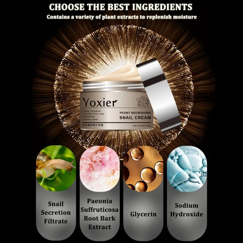 Cosmetics Secret Skin Care Snail Cream Hyaluronic Acid Essence Face Anti Aging Wrinkle Whitening Moisturizer 1Pcs | Красота и
