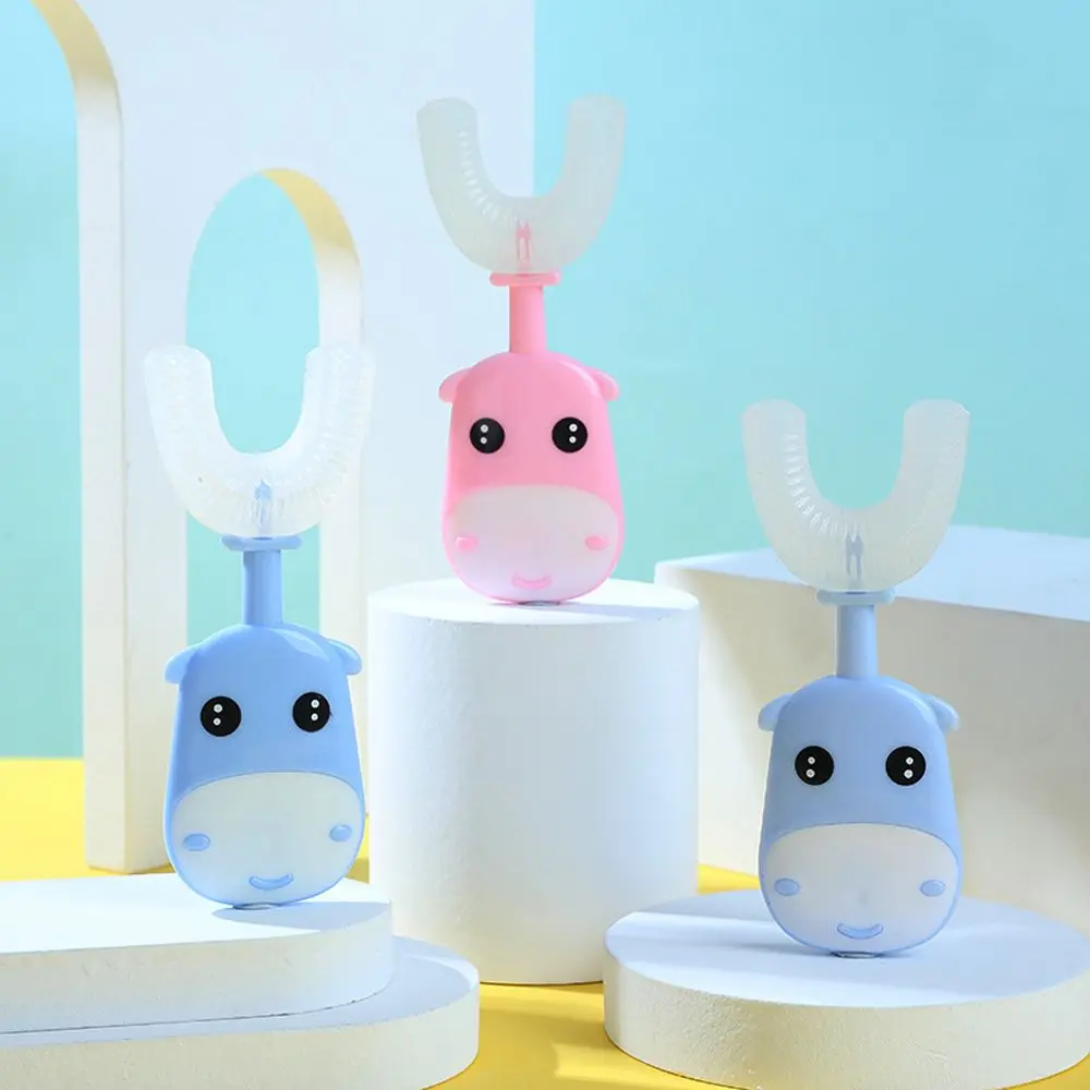 

Baby Toothbrush U-shaped Silicone Brush Head Cleaning Teeth for Kids 2-12 Year Baby Brush Kids Teeth Oral Care Cleaning Brush