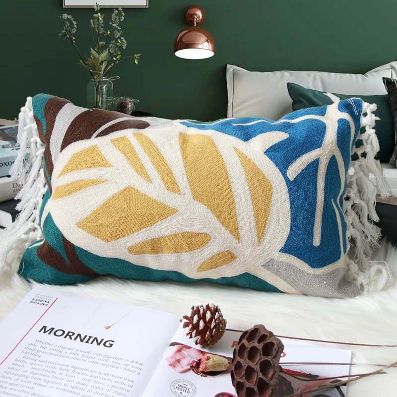 Cushion Covers American Style Emboridery Pillowcases Pillow Cover 45x45cm/30x50cm Home Decoration Sofa Almofadas Cusions | Дом и сад