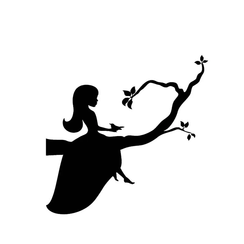 

13 * 12.7CM Calm Girl Car Sticker Cute And Interesting Fashion Sticker Decals Car Styling Car Sticker