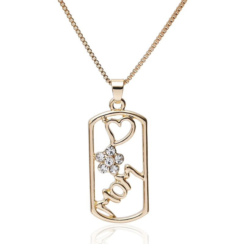 Благородный темпераментный золотой цвет для женщин ожерелье с кулоном из