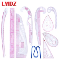 lmdz 10pcsset french curve rulers pattern grading rulers drawing line measure clothing patchwork design ruler set