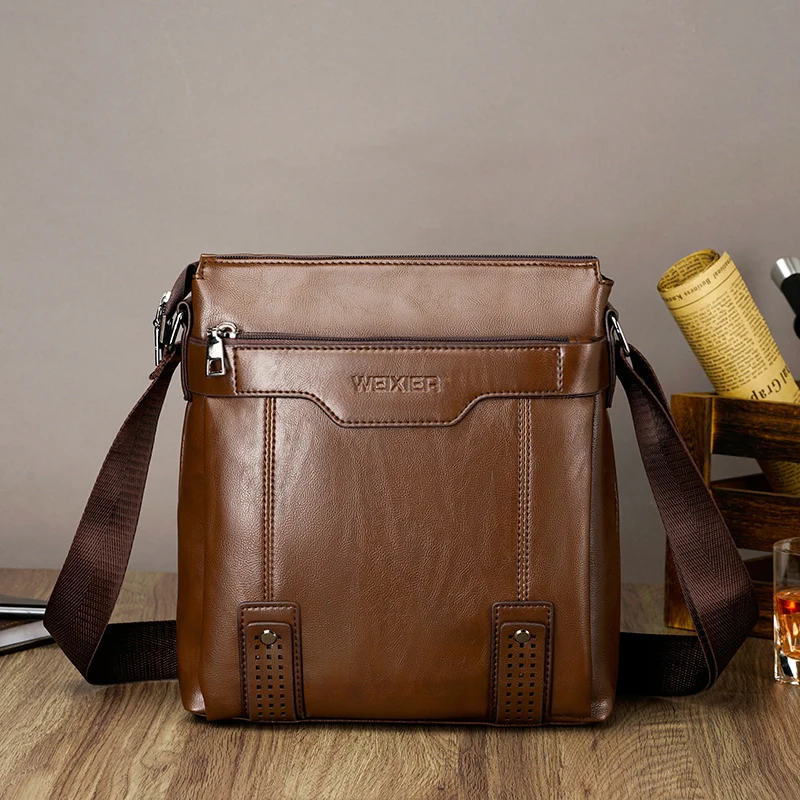 

Деловые сумки-мессенджеры для мужчин, винтажные кожаные мужские Брендовые повседневные сумочки через плечо, модные чемоданчики