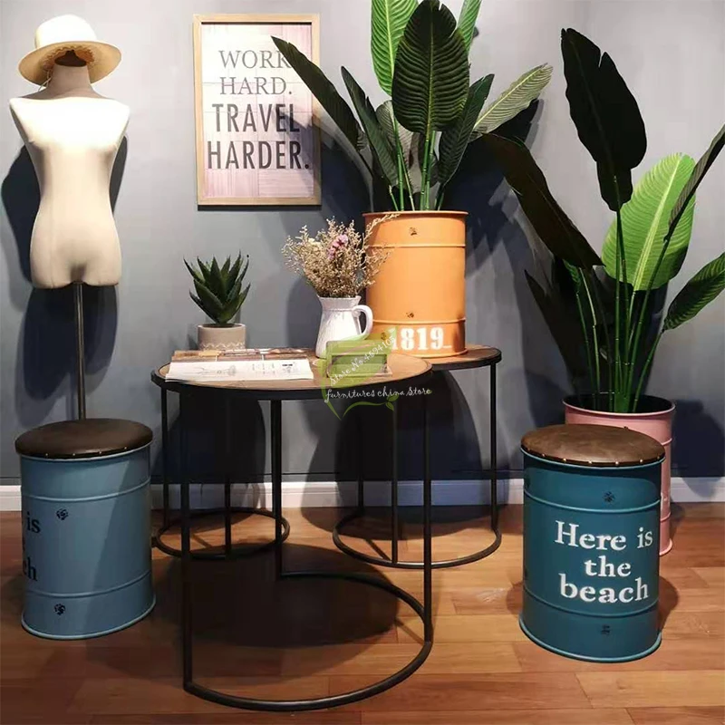 Стул для ресторана в промышленном стиле отдыха бара сетка Красный табурет