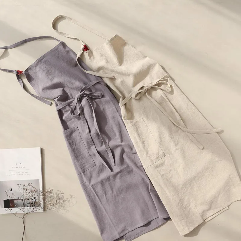 Кухонный Фартук для кухни однотонный женщин и мужчин шеф-повара официанта кафе