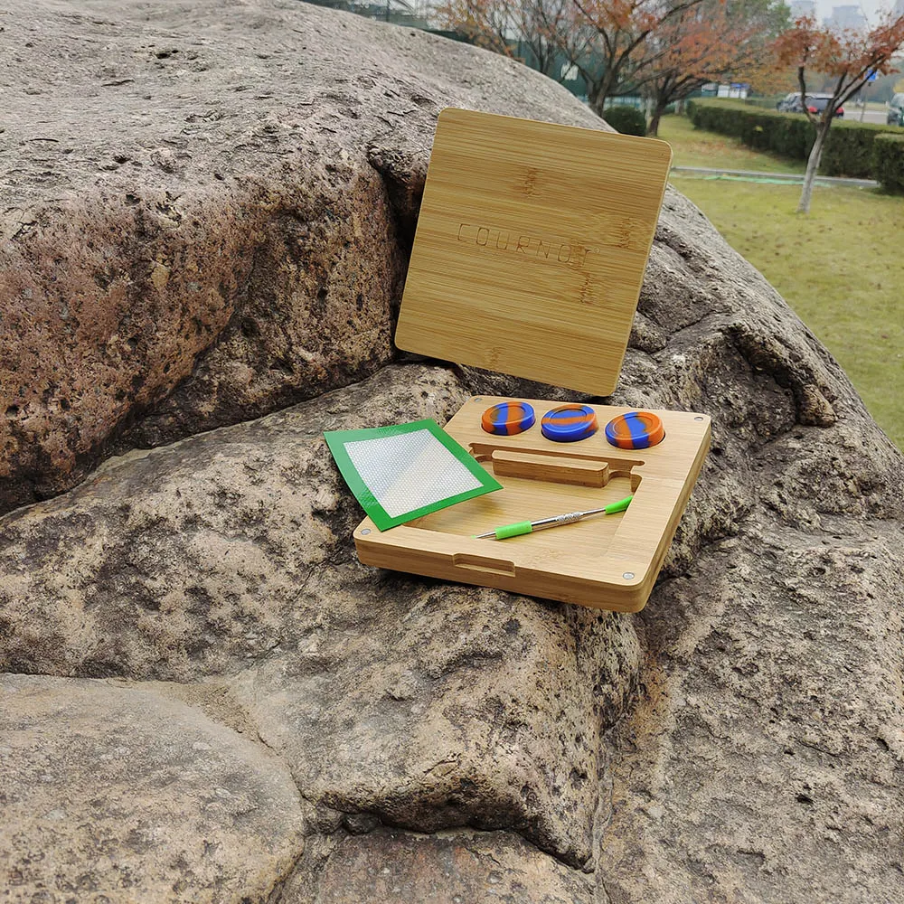 Набор для хранения HORNET Bamboo канифоль 3 баночки воска масла + 1 ложка из нержавеющей