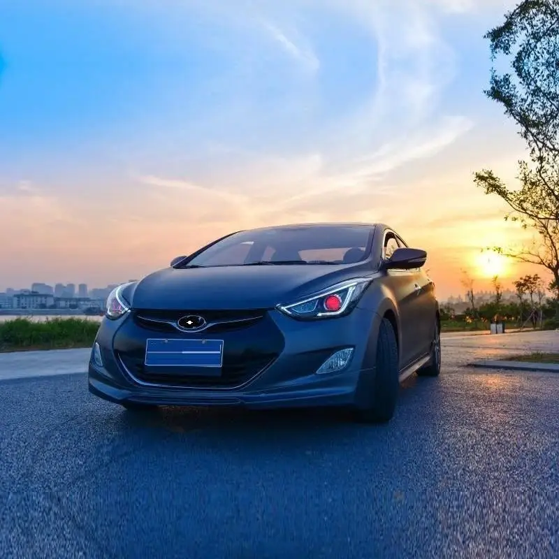 Боковой указатель поворота внешний стиль авто Drl светодиодные дневные ходовые части фары автомобильные фары в сборе для hyundai Elantra
