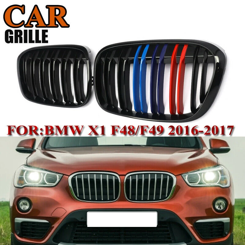 Для BMW X1 F48 F49 2016 2017 2018 автомобильные аксессуары сменная передняя решетка M цветная