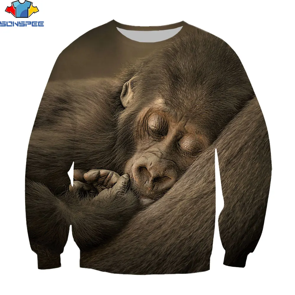 

Свитшот мужской/женский с 3D-принтом и круглым вырезом, без капюшона