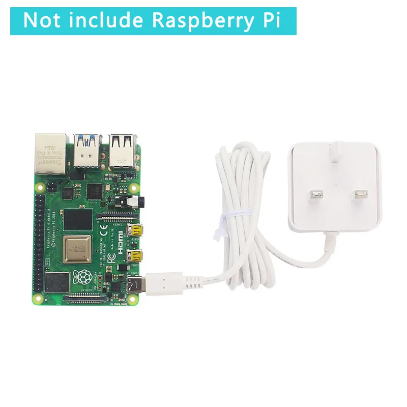 Raspberry Pi 4 Официальный USB C Мощность адаптер переменного тока 5 1 В 3A Питание m 18 AWG