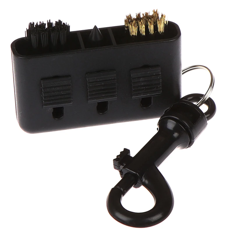 

Черная 3 в 1 карманная щетка для клюшек для гольфа портативная щетка для клюшек для гольфа набор для чистки клиновидных шариков