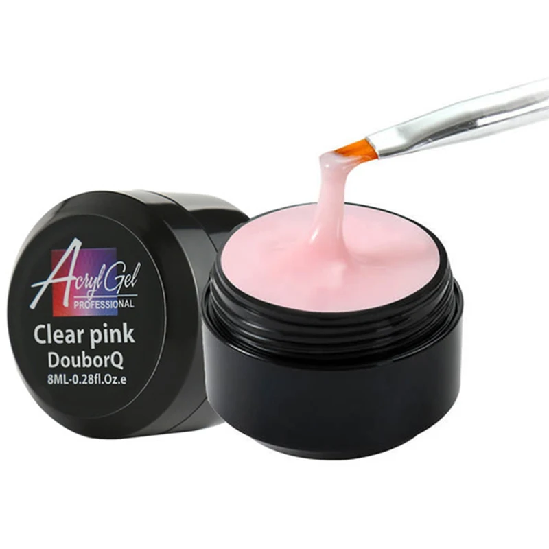 DouborQ 2 бутылки УФ-гель для наращивания ногтей прозрачный гель защиты от УФ лучей