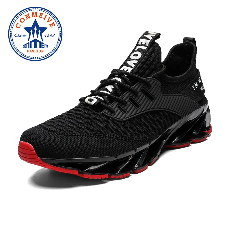 

Light Cushioning Blade Running Shoes Flying Woven Breathable Designers Sneakers Mens Non-slip Wear Resistant Sport Men Shoes