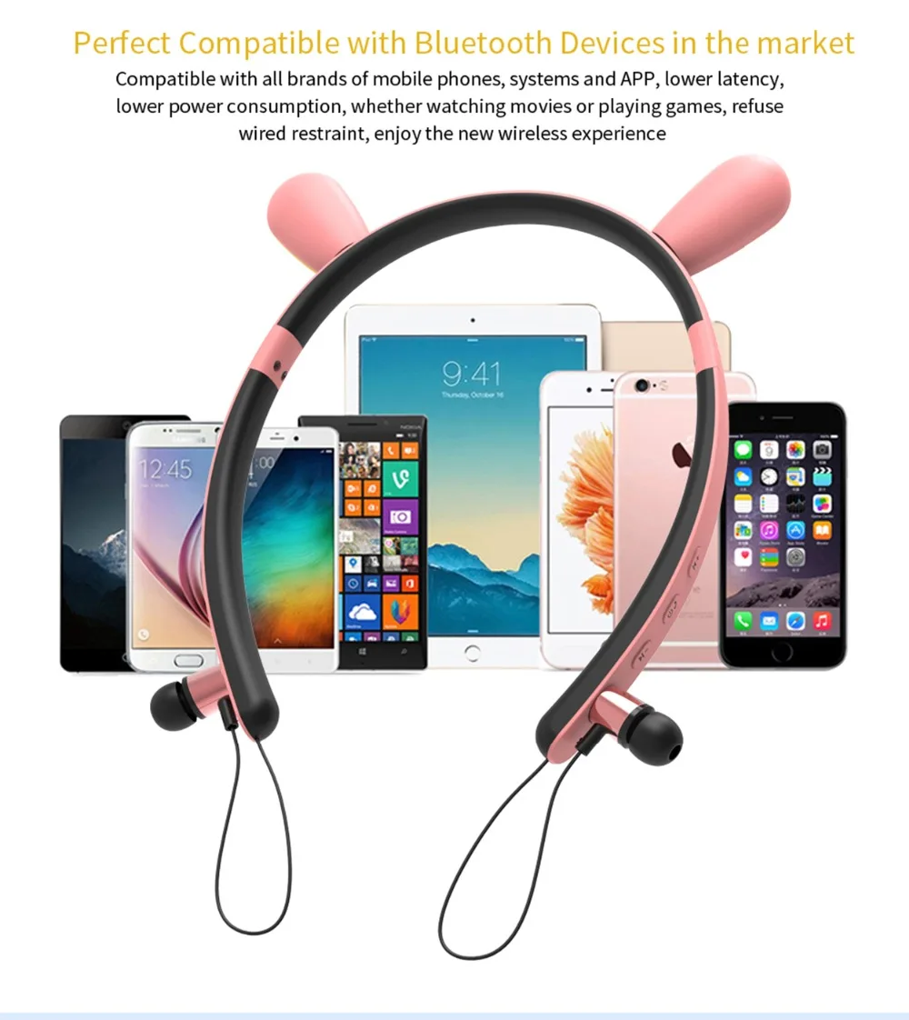 Милые Bluetooth Беспроводные наушники с кошачьими ушками, наушники для девочек, головные уборы, наушники с микрофоном для ПК, ноутбука, компьютера, телефона для девочек, детей