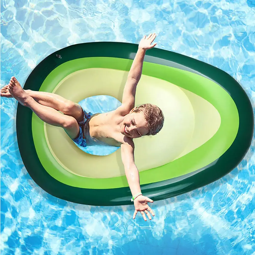 

For Cute Children Adult Avocado PVC Inflatable Floating Row Swimming Ring Water Sport Swimming Circles Summer Beach Accessories