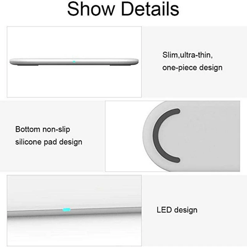 3 в 1 Беспроводное зарядное устройство для iPhone SE 2020/11 Galaxy S20/Note 10/S10/S9 Apple Watch