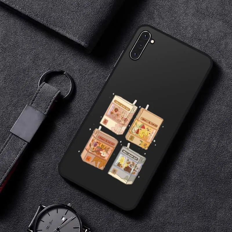 

Japanese Strawberry Milk food Phone Case For Samsung A32 A51 A52 A71 A50 A12 A21S S10 S20 S21 Plus Fe Ultra