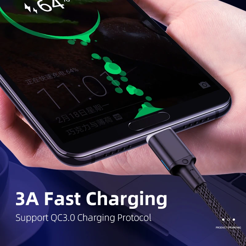 Магнитный зарядный кабель с разъемами Micro USB и Type-C 3 А | Мобильные телефоны
