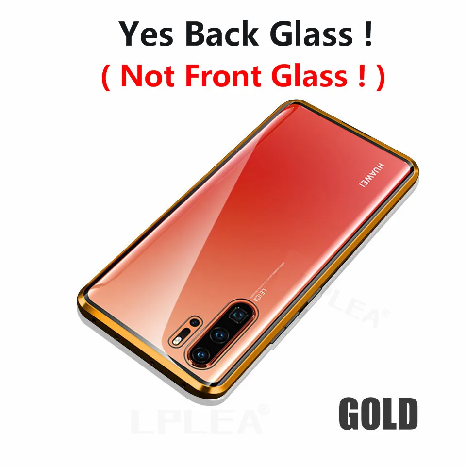 Магнитный адсорбционный металлический чехол для huawei P30 Pro P20 Lite P Smart, Задняя стеклянная крышка для mate 10 Lite 20 Pro Honor 10 Lite