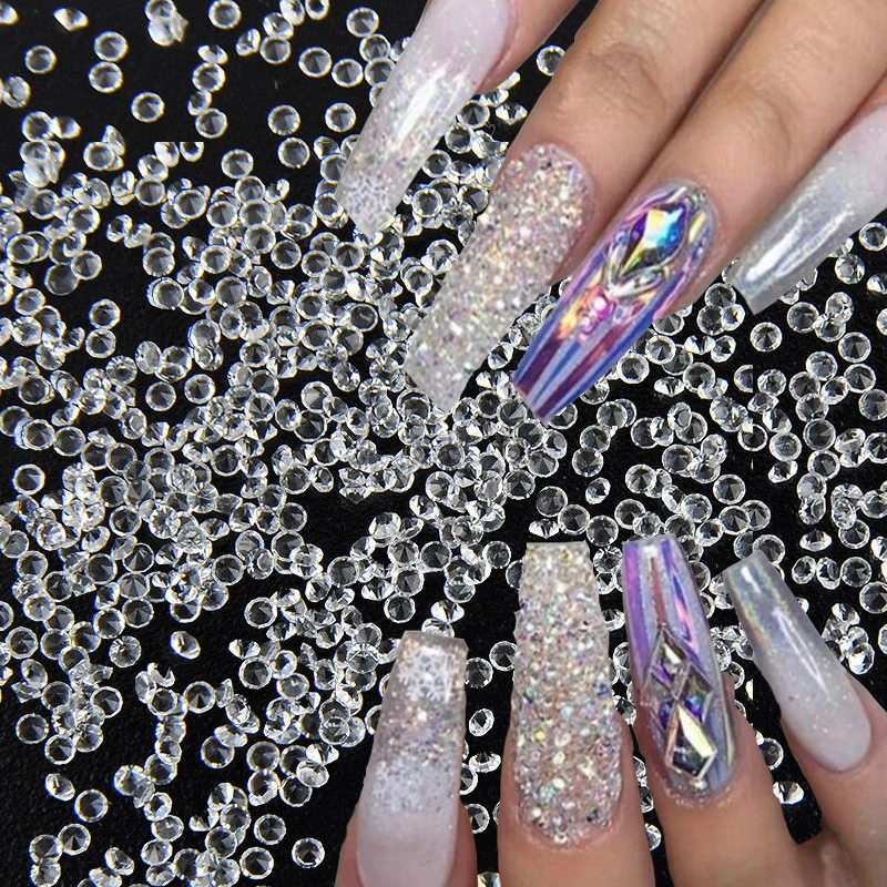 1000 шт. украшения для дизайна ногтей микро алмаз блестящий кристалл песок стекло 1