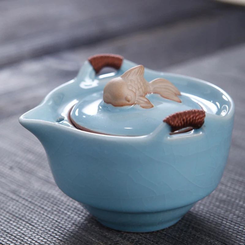 Китайский чайный набор кунг-фу керамический портативный Gaiwan чайные чашки для