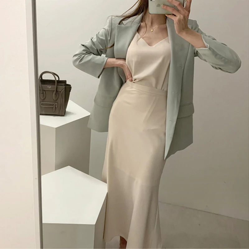 Женский костюм-двойка с V-образным вырезом однотонный топ без рукавов и