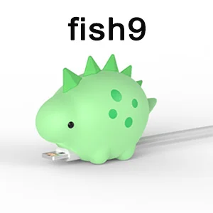 fish9 SOVIWN Кабельный органайзер ПВХ провод Чехол Органайзер милый мультфильм 1 шт. кабель протектор USB зарядное устройство чехлы для IPhone кабель зарядного устройства - Цвет: fish9