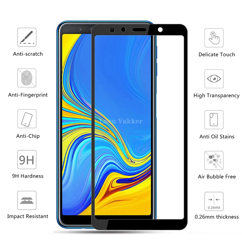 Защитное стекло для Samsung закаленное a5 a6 a7 a8 Plus a9 5a 7a 8a | Мобильные телефоны и