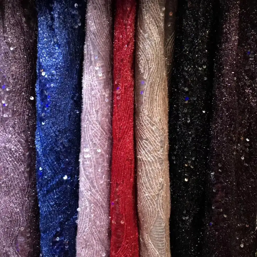 

New Arrival African Organza Voile Lace Fabric With Sequins 2020 High Quality French Lace Fabric For Nigerian ZXMA163
