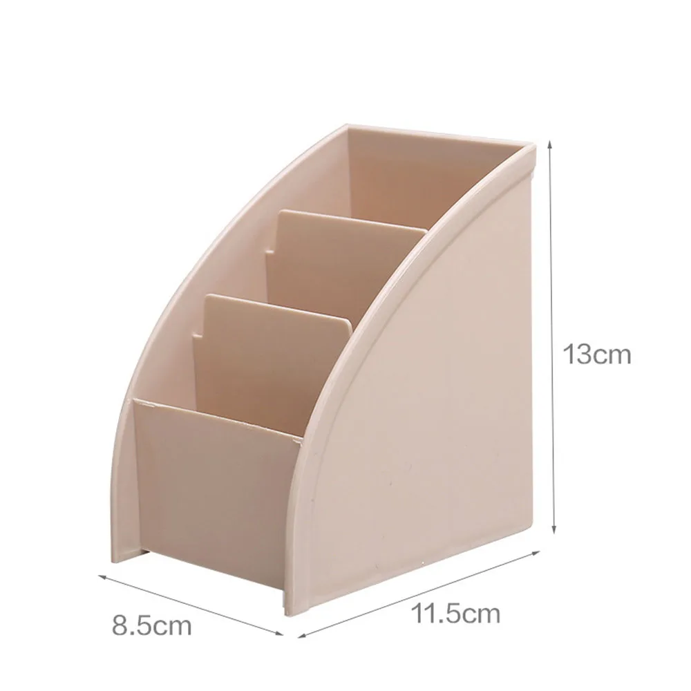 

1pc Tv Remote Control Holder Tea Table Storage Box 3 Grid Desktop Organizer Desktop Trapezoidal Partition Storage Box