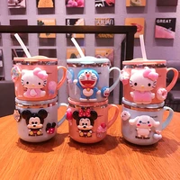 kawaii sanriod my melody%c2%a0cinnamoroll cartoon cute 304 stainless steel children drinking straw drinking cup best holiday gift