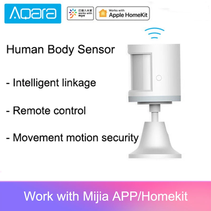 

Датчик человеческого тела Xiaomi Aqara, умные датчики интенсивности света для Xiaomi, аксессуары для умного дома, соединение Zigbee для приложения Mi Home