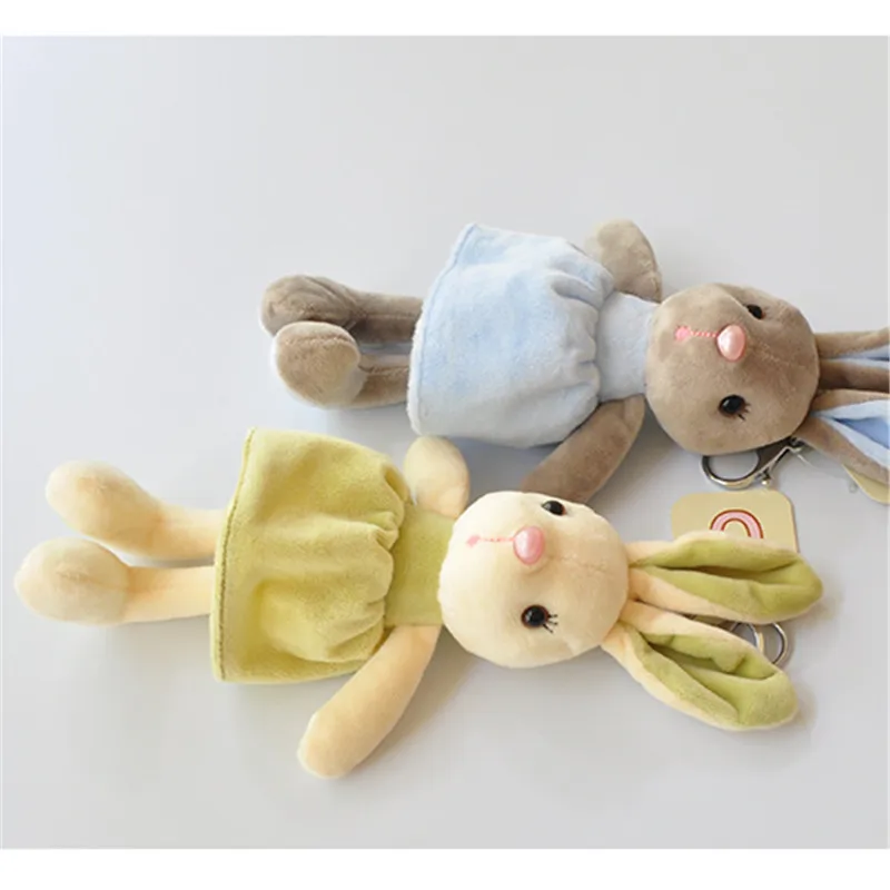 18 см пушистый кролик брелки милый брелок для ключей мех женская сумка Pom