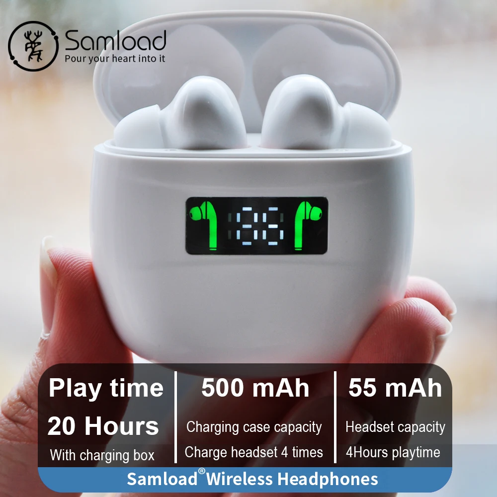 Беспроводные наушники Samload Touch Bluetooth 5 2 Hi Fi стерео спортивные с шумоподавлением 4