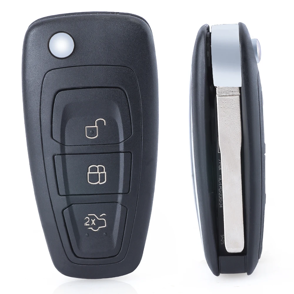 Запасной дистанционный ключ KEYECU 434 МГц 4D63 5WK49986 с 3 кнопками для Ford C Max S Focus MK3 Grand Mondeo