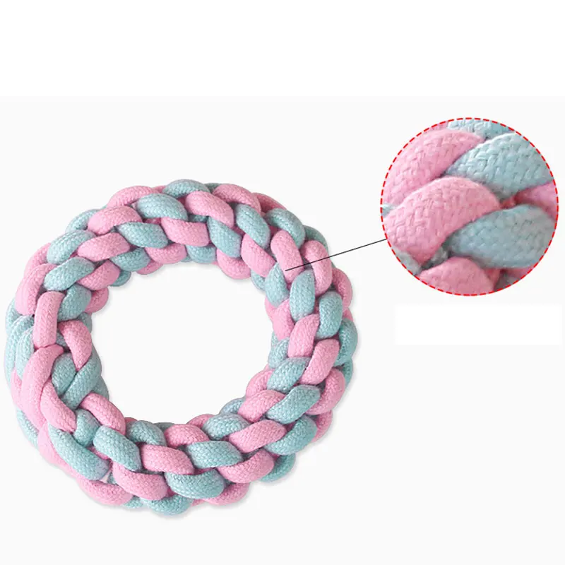 Pet Dog Puppy Cotton Chew Knot Toy Durable Braided Bone Rope Creative Toys Cat Multiple Shapes Teeth Cleaning Wholesale | Дом и сад