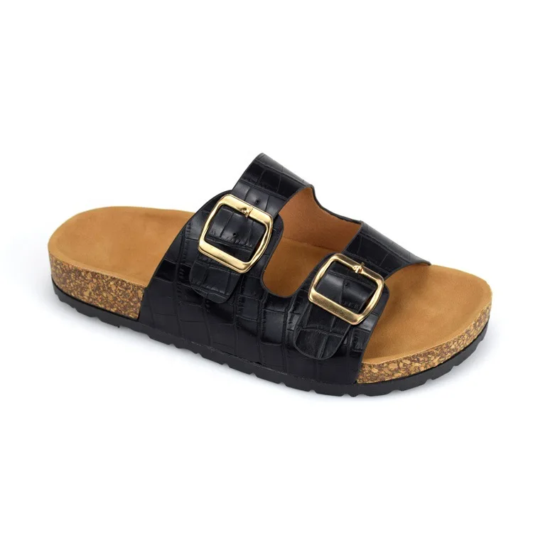 

Low Shoes Woman 2021 Slippers Flat Luxury Slides Pantofle Summer Designer New Fabric Basic Rubber PU Fashion Hoof Heels Slippers