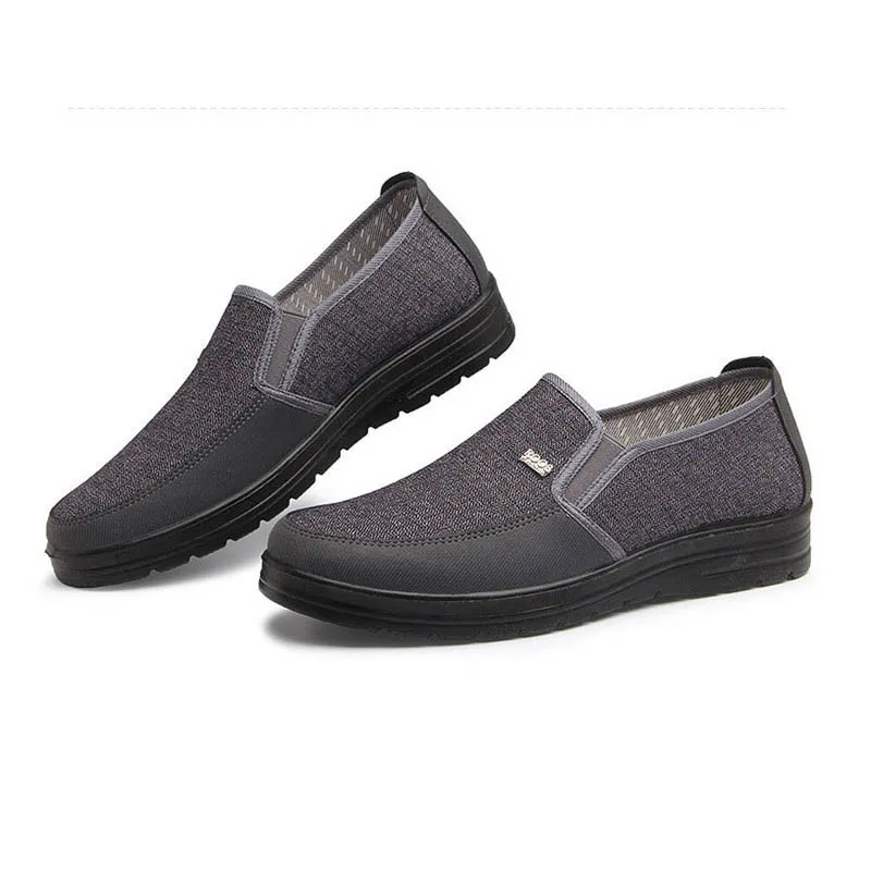 Мужские парусиновые туфли синие повседневные на плоской подошве эспадрильи