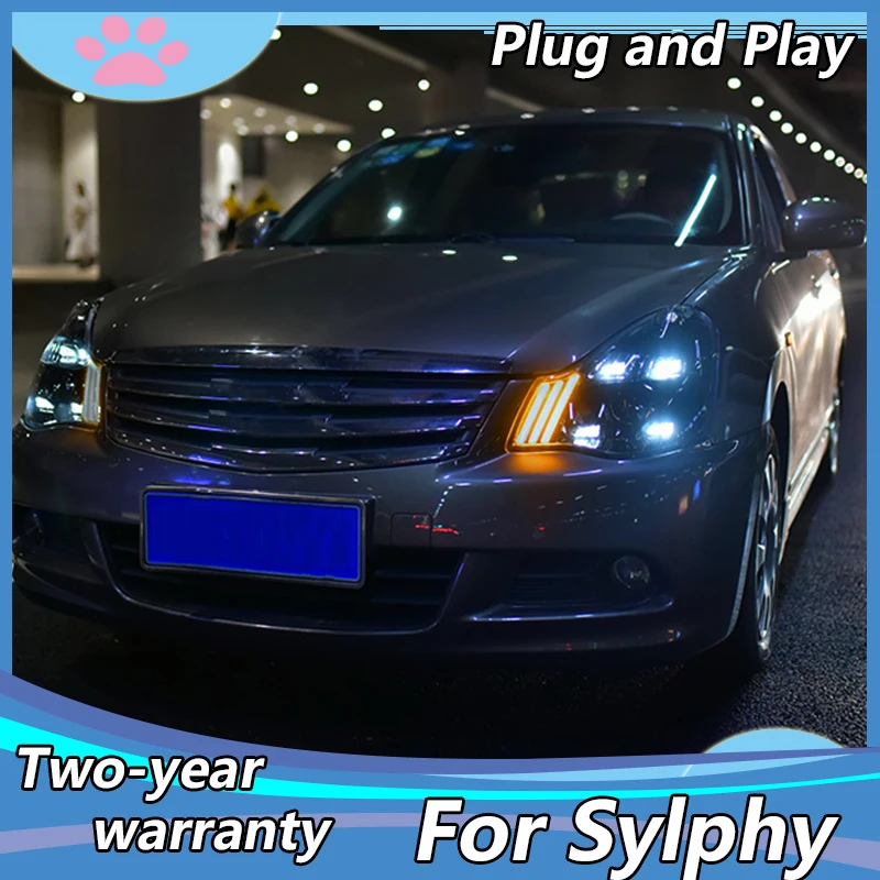 

Car Styling for Sylphy Headlights 2007-2011 Sentra LED Headlight LED DRL Bi LED Lens High Low Beam Parking
