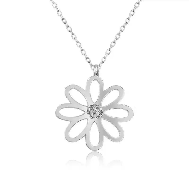 

Real Silver 925 Jewelry Silver Flower Lady Necklace