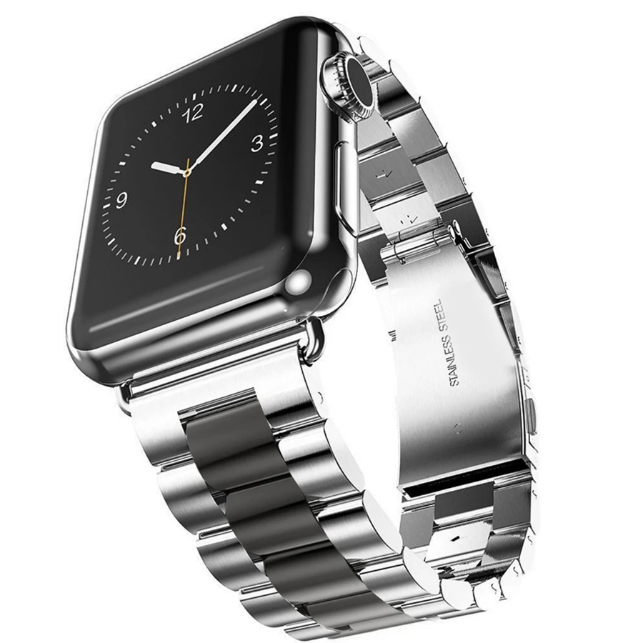 Ремешок из нержавеющей стали для Apple Watch 5 4 3 2 1 ремешок 38 мм 42 Браслет спортивный