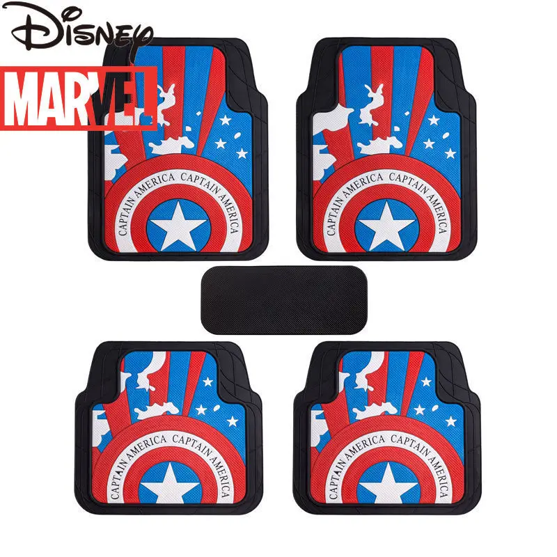 

Disney Marvel Captain America Car Foot Pads Four Seasons Universal Latex Pads Waterproof and Non-slip Can Be Customized