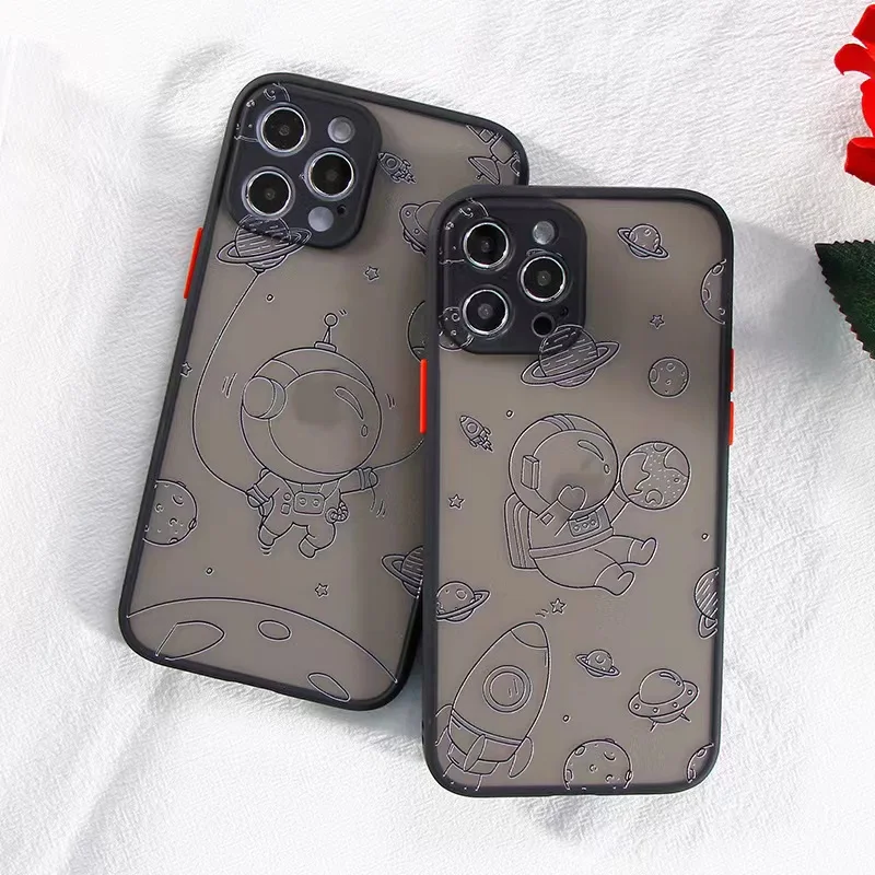 

Cartoon astronaut mobile phone case for iphone 11 12 Pro Max 13 Mini X XS Max XR 7 8 Plus Mobile Phone iphone 13 12 Cover