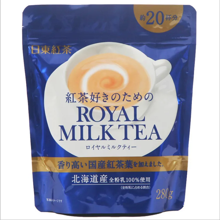 

Free shipping Nitto black tea imported from Japan Hokkaido milk tea instant instant milk tea 280g bag delivery