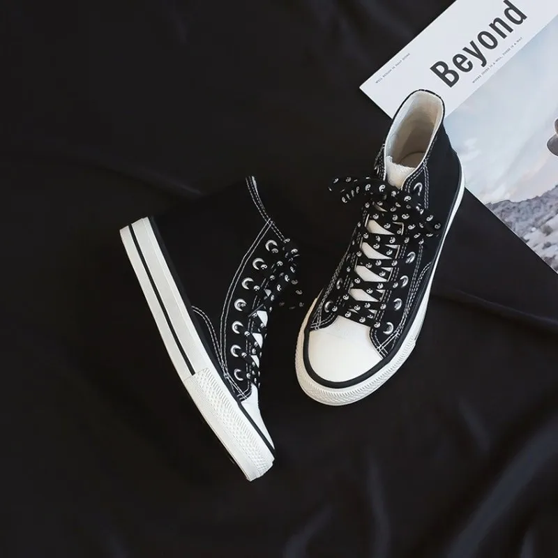 Кроссовки женские холщовые повседневная обувь высокие на шнуровке эспадрильи