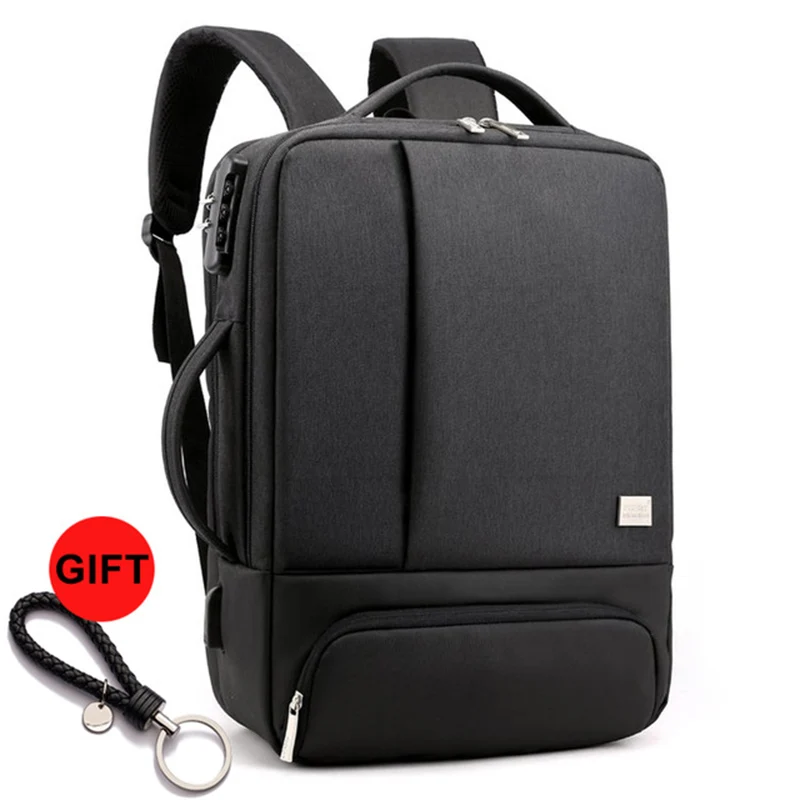 Черный Мужской рюкзак, 15,6 дюймов, Противоугонный, для путешествий, для ноутбука, рюкзаки, мужские, бизнес сумки, для ноутбука, рюкзак, для женщин, usb, зарядка, для мужчин, s, рюкзак - Цвет: Черный