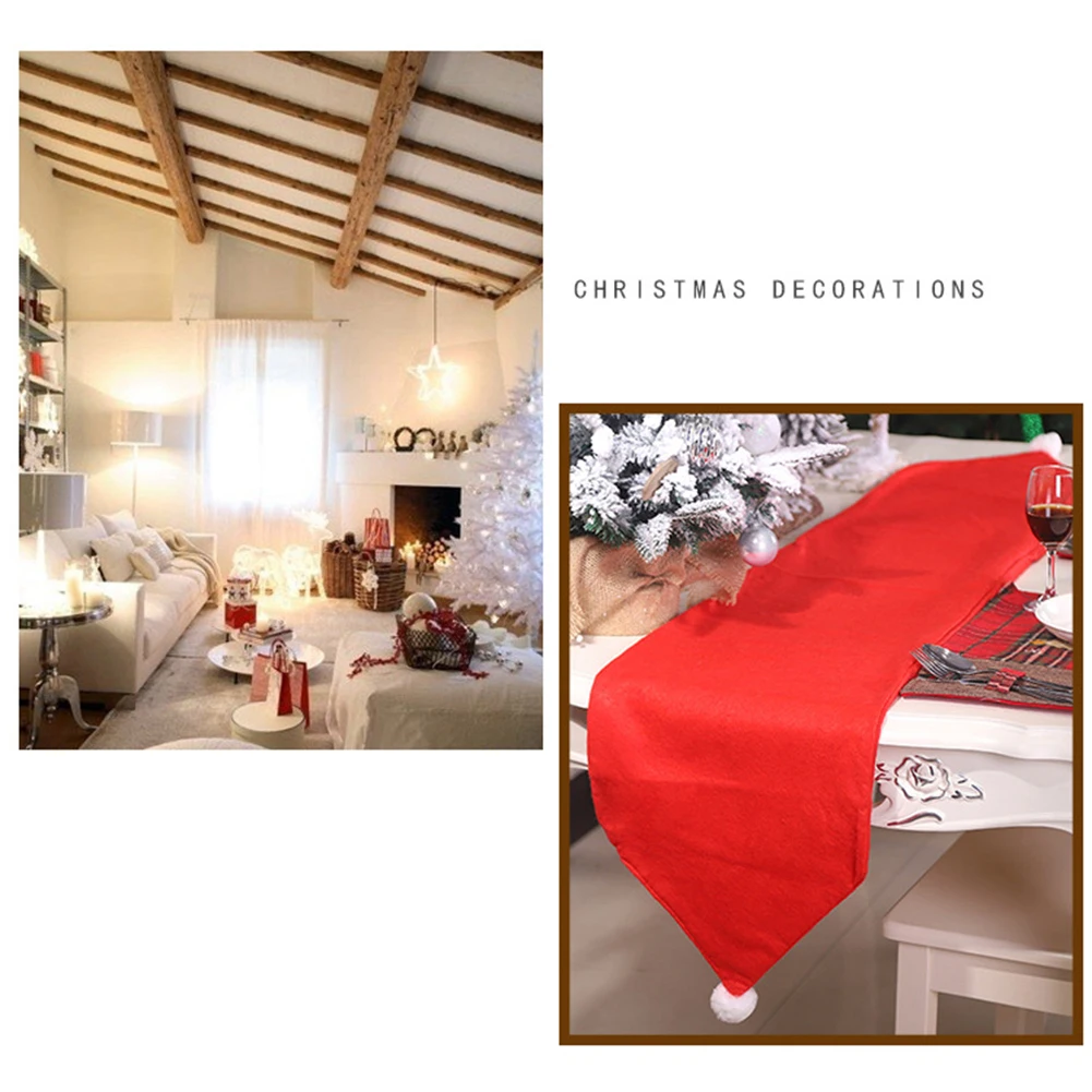 

Xmas Santa Gnome Christmas Tablecloth Dining Table Runner Party Holiday Christmas Table Decoration Festival Supplies